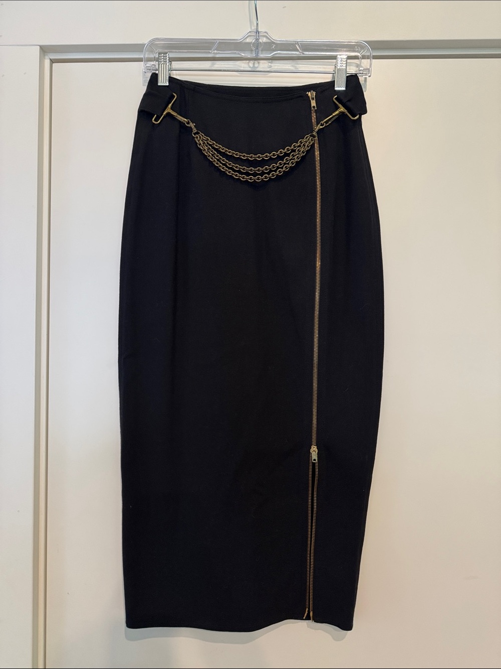 Vintage Donna Karan chain Detail Pencil Skirt Size 0